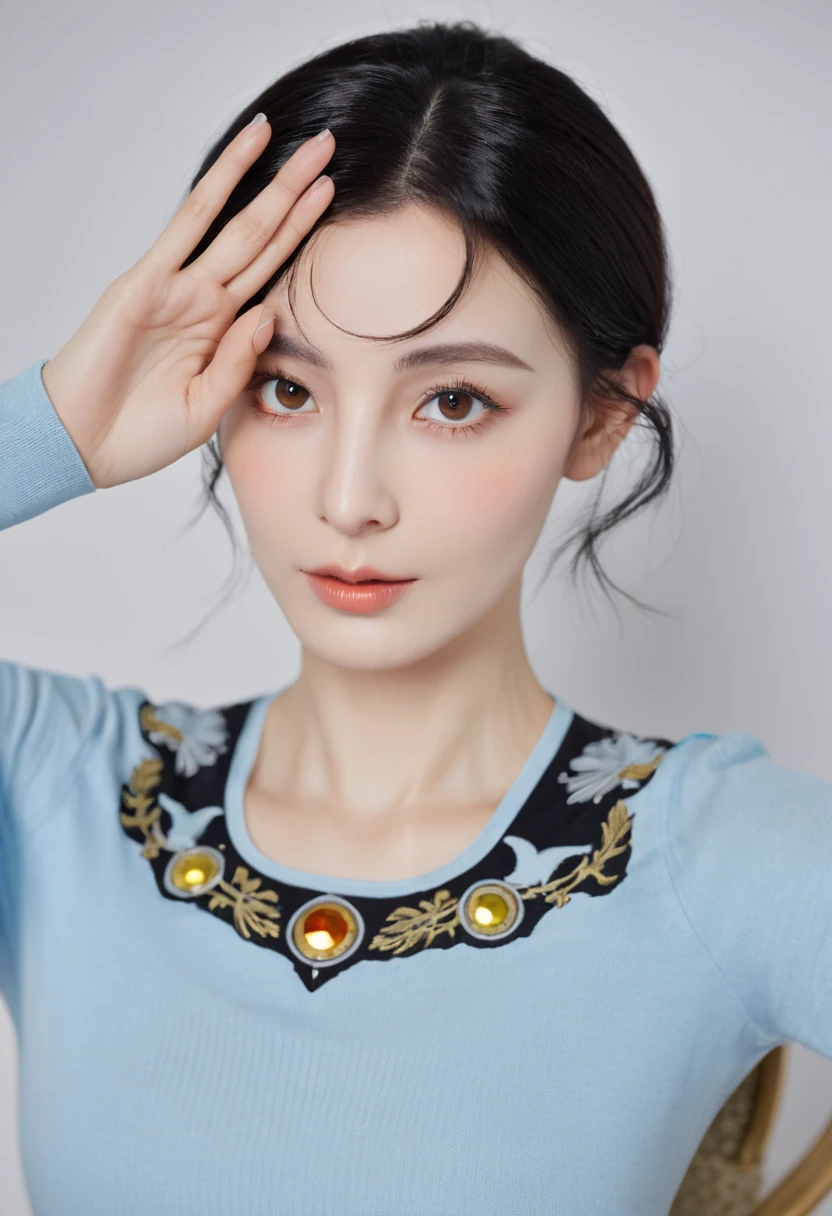 Tarot,Hands together,Vulcan salute,Attention, Halo behind the head,Finely_detailed, perfect_Body, perfect_Eye, perfect_Face, perfect_finger,