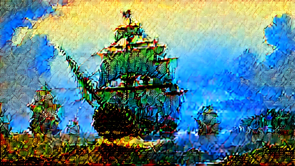 "European colonial ships sailing towards the New World, 17th century, historical painting style"