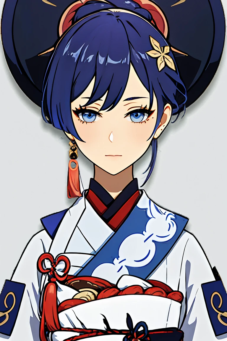 Genshin character, baker, pattern on outfit, detailed outfit, accessories