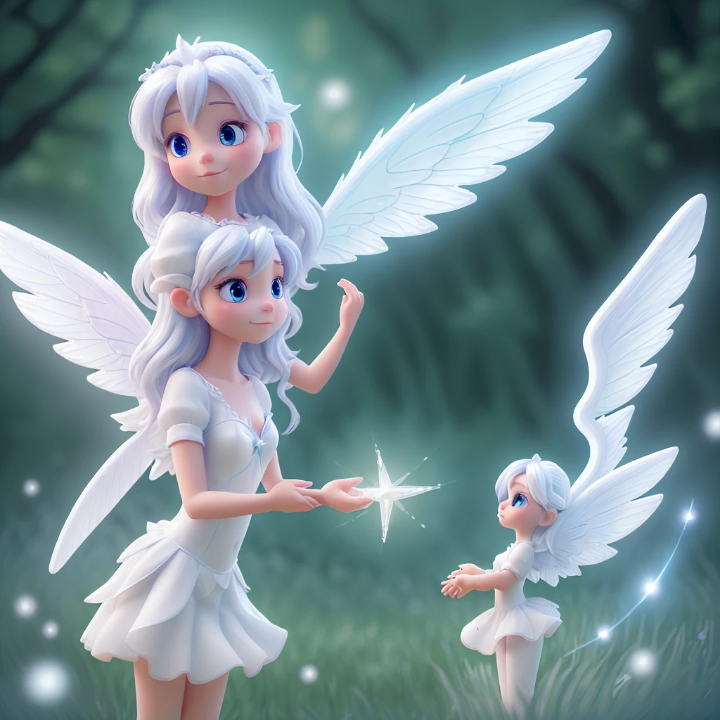 White Fairy Angel shine Healing effect Calming the mind
