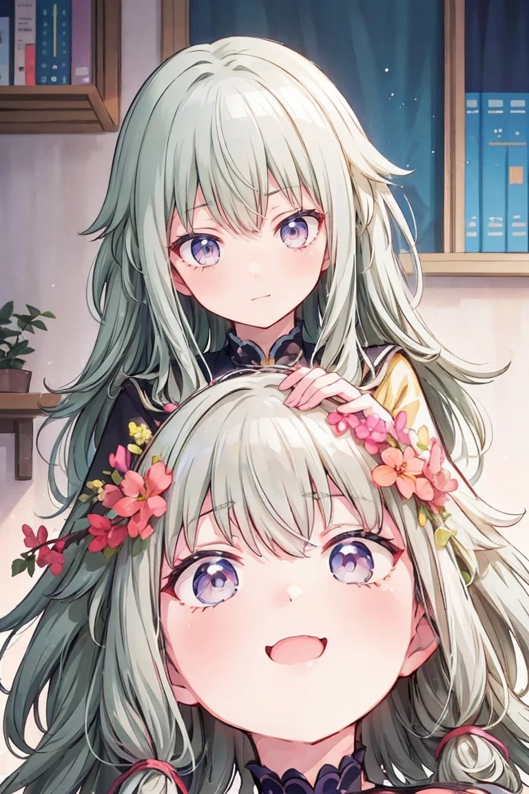 masterpiece、Best image quality、(Front facing)、good feeling、smile,Face the camera、Fluffy hair、Delicate eyes、smile、愛らしい満面のsmile, 最high quality、girl、Looks 20 years old、1 person、masterpiece, Most detailed, high quality、Shiny Hair、Very fine and beautiful bright eyeedium chest、nose blush、Very detailed, clear and beautiful face, Awards, (Anatomically correct)、Reach out、The whole body is visible,View from above,Face Focus