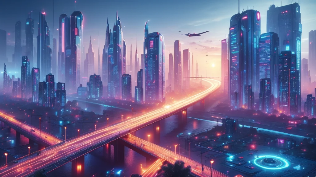 image taken from behind the shoulder of a GIRL with her back turned and DRESSED IN A HOOD from a balcony of a futuristic building with, She is looking at an aerial view of an ultra-futuristic North American megalopolis, view of the entire city with many metal buildings and houses in dark colors from dark blue to black, a cidade tem tons de cinza metal, has smoky metal structures , industrial environment with smoke and fog around, carros escuros nas ruas, desert megalopolis, trilhos e trens modernos de de metal passando estre as ruas da cidade, tall futuristic metal buildings, many ultra modern buildings around, , as realistic as possible, As detailed as possible, Science fiction