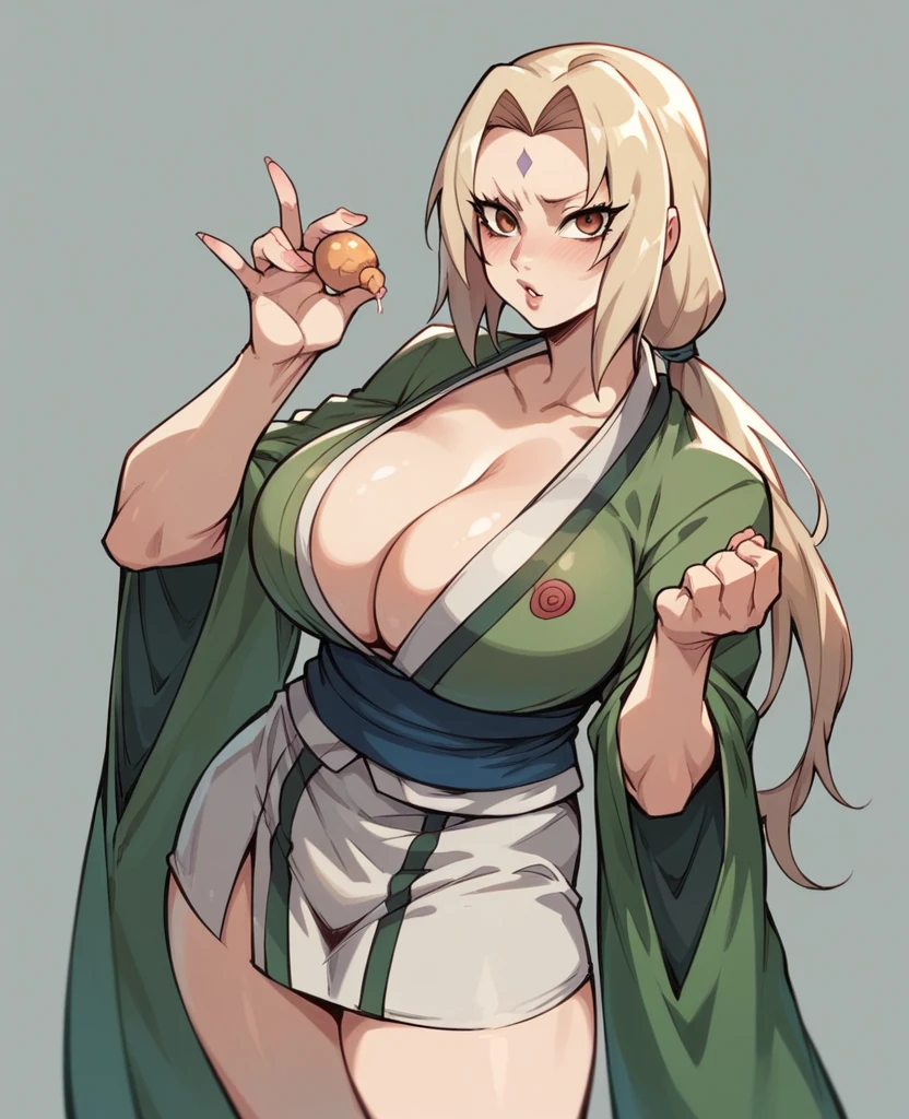 Tsunade From Naruto Wearing Saree, Big Breats, Tall Hot