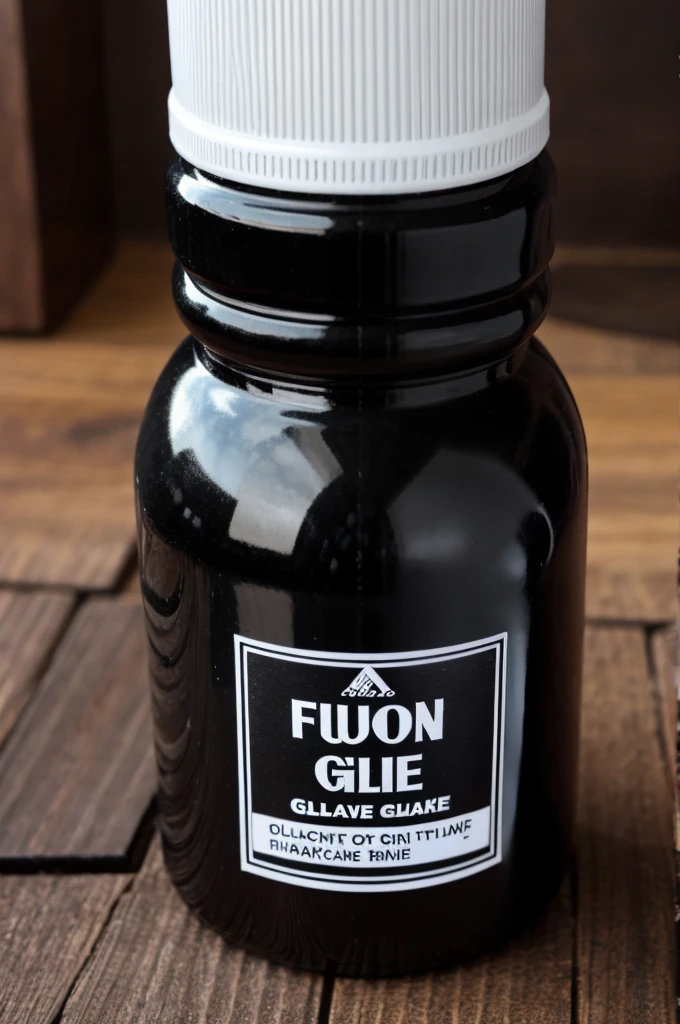 A unique black colour glue bottle with brand name FIX-IT FUSION written on it 