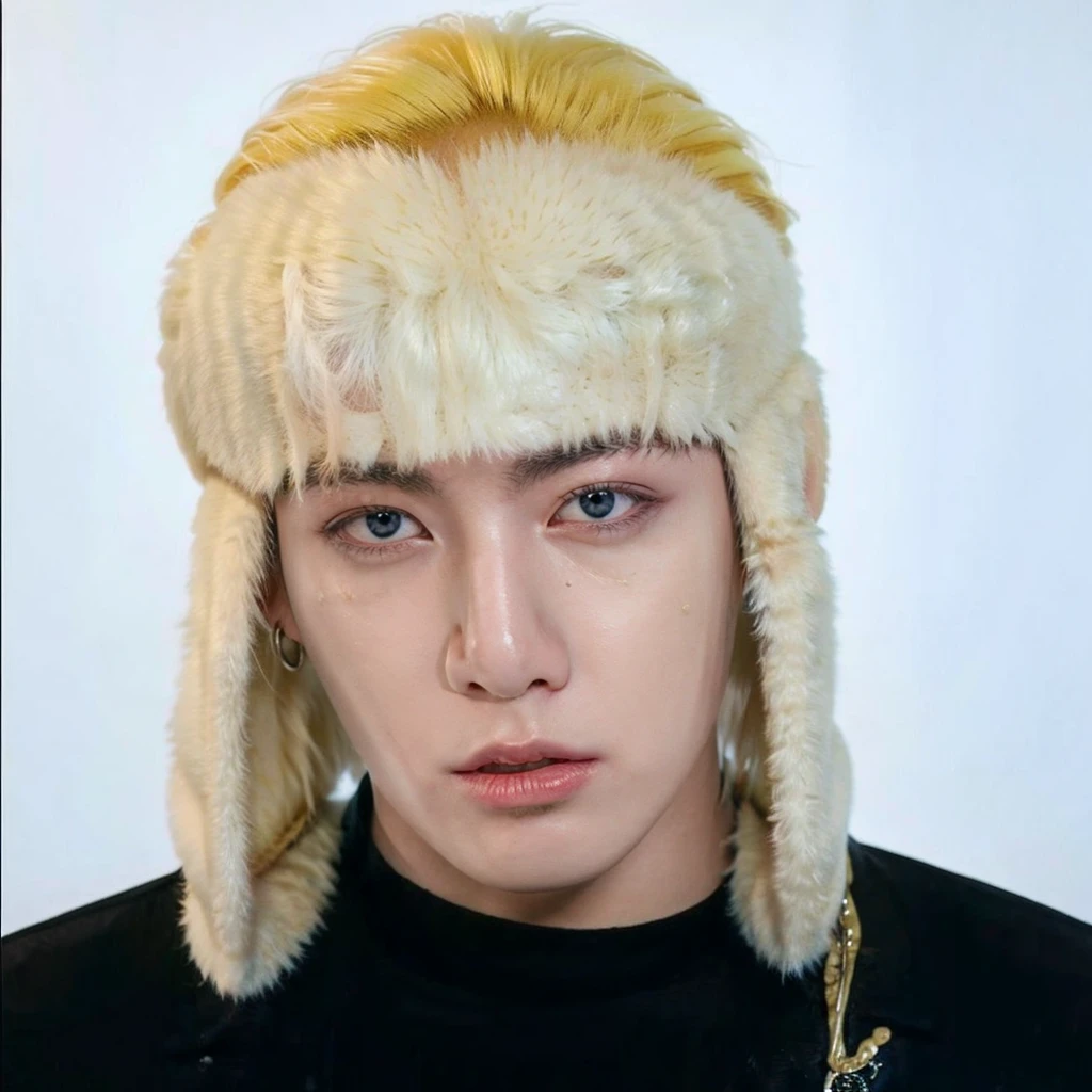 a young korean man wearing a leather jacket, intricate jewelry, hyper realistic, 8k, masterpiece, high quality portrait, official album art, official photo, inspired by Jeonseok Lee, young angel wan, korean artist, by Yang J, solo photoshoot, detailed facial features, beautiful eyes, sharp focus, vivid colors, studio lighting