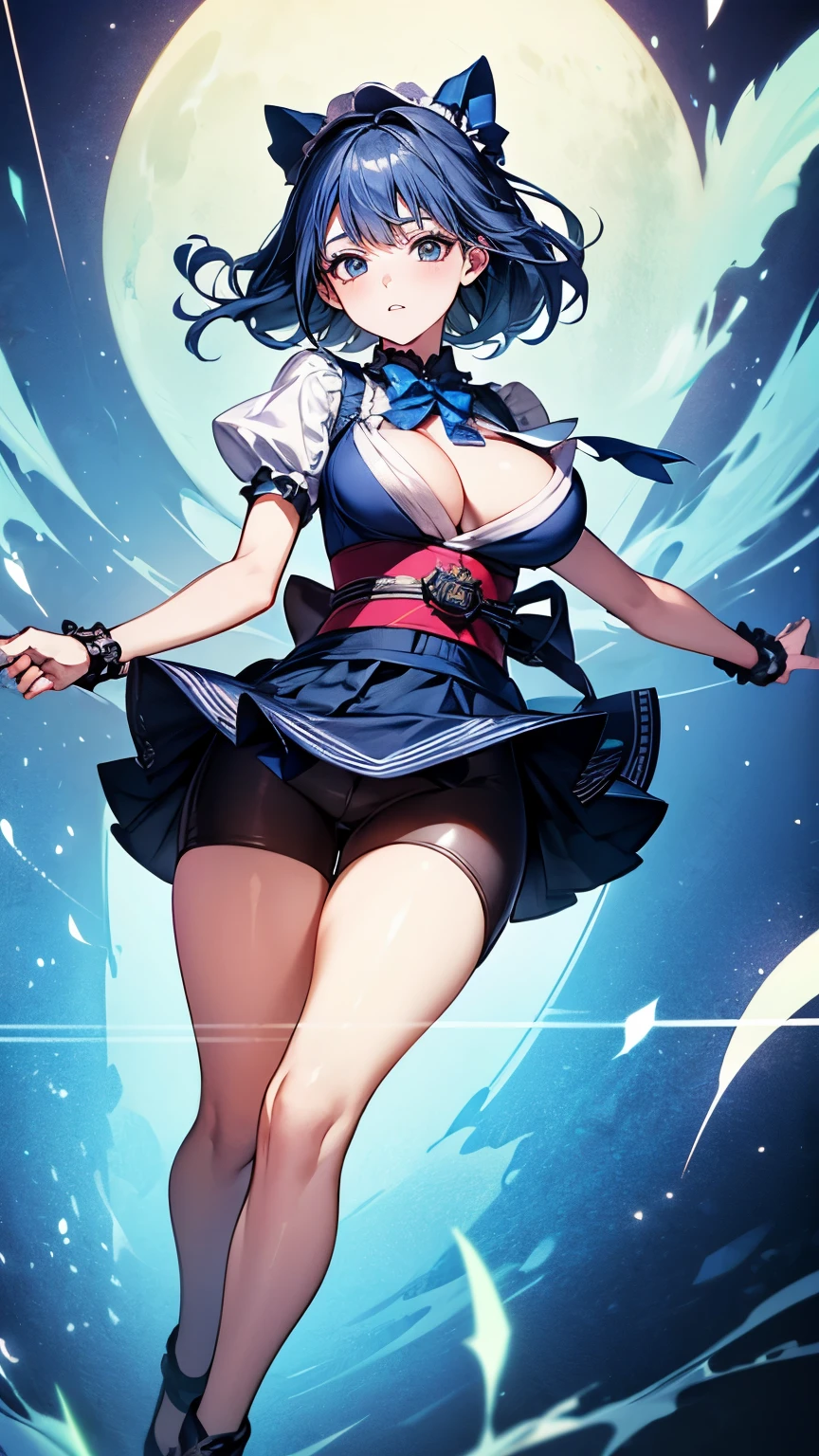 (Very delicate and beautiful:1.2)super model,,Beautiful breasts,voluptuous,【bike shorts】,,【3girls】,,Highest quality, High resolution, 8K,Kick in a hurry.mini skirt,Japanese ta,knife,Blue Flame