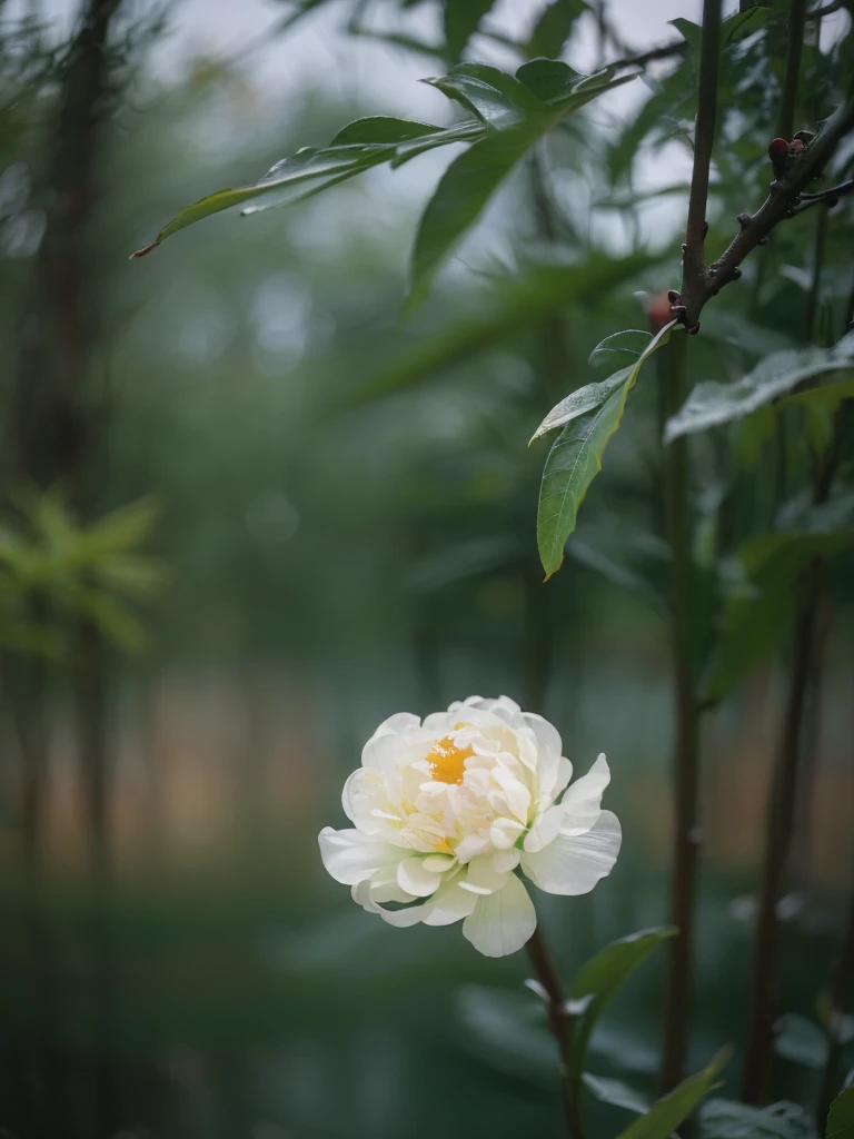 Apparition,Xingxian,Apricot,头上长着Apricot和树枝,The redness of the rain is delicate and tender,The green color is still hidden in the smoke。