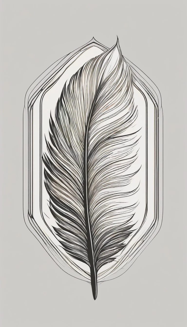 A minimal, modern, simple, cinematic logo design for the brand “Penamemoria". Create a modern, minimalistic, high-quality, masterpiece, fantastic, poetic feather that symbolizes dreams and stories.