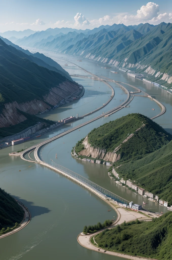 Yangtze River flood (Yangzi) in China, in 1931 and melting snow
