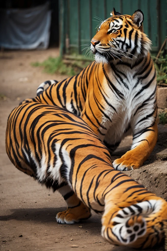 Tiger burning