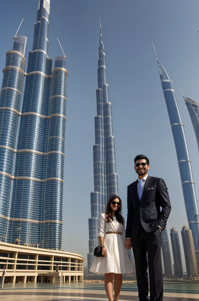 Burj khalifa cute man and woman