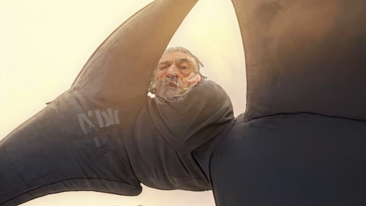 Robert De Niro бъёт птеродактеля, Pterodactyl, Robert De Niro, Robert De Niro на птеродактеле