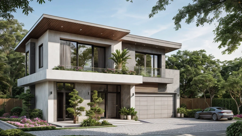 ((best quality)), ((masterpiece)), (detailed), perfect face, ((Masterpiece)), (best quality), (ultras Realistic), 8k, Raw photo, a rendering of a modern house with vietnamese roof anh brick yard , realistic garden, contemporary house, exterior design, wide establishing shot, modern house, in style of simplified realism, concept house, realistic building, front elevation view, wide angle exterior 2022, inter dimensional villa, building facing, sharp focus ilustration hq, modern style, realistic establishing shot, concept house, wide angle exterior 2022, precise architectural rendering, inter dimensional villa, award-winning render, front-view, mid-view, detailed rendering, architectural render, architecture render, modern house, architectural visualization, realistic architecture, insanely detailed rendering, exterior , trees landscape, sky wood paneled ceiling, a rendering of a modern house with a garden, precise architectural rendering, high quality rendering, award-winning render, professional render, beautiful 3 d rendering, beautiful rendering, architectural rendering, a photorealistic rendering, luxcore render, stunning render, an award winning digital render, beautiful rendered, high-quality render, architectural 3 d render, artistic render, a view of a garden with lots of flowers and plants, in a cottagecore flower garden, cottagecore flower garden, lush flowery outdoors, garden with flowers, flower garden summer morning, lots of plants and flowers, lush garden surroundings, lush chic garden, with a french garden, lush plants and flowers, home and garden, garden at home, homes and gardens, permaculture, with a garden, sustainable architecture, gardening, green house, homes and garden magazine, beautiful house on a forest path, vegetal architecture, a rendering of a modern house with a small balcony and a bancony , precise architectural rendering, modern house, contemporary house, concept house, street,