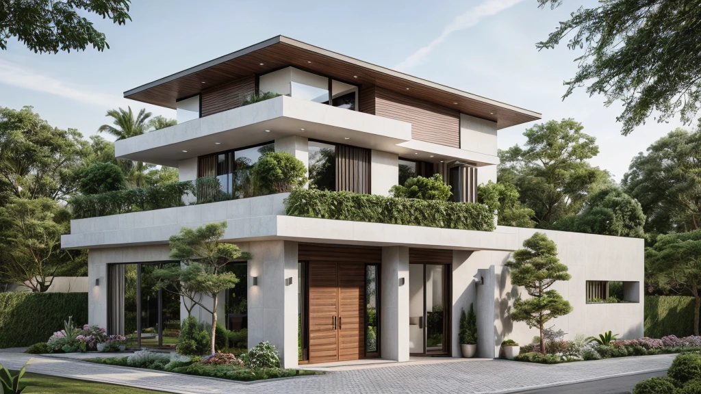 ((best quality)), ((masterpiece)), (detailed), perfect face, ((Masterpiece)), (best quality), (ultras Realistic), 8k, Raw photo, a rendering of a modern house with vietnamese roof anh brick yard , realistic garden, contemporary house, exterior design, wide establishing shot, modern house, in style of simplified realism, concept house, realistic building, front elevation view, wide angle exterior 2022, inter dimensional villa, building facing, sharp focus ilustration hq, modern style, realistic establishing shot, concept house, wide angle exterior 2022, precise architectural rendering, inter dimensional villa, award-winning render, front-view, mid-view, detailed rendering, architectural render, architecture render, modern house, architectural visualization, realistic architecture, insanely detailed rendering, exterior , trees landscape, sky wood paneled ceiling, a rendering of a modern house with a garden, precise architectural rendering, high quality rendering, award-winning render, professional render, beautiful 3 d rendering, beautiful rendering, architectural rendering, a photorealistic rendering, luxcore render, stunning render, an award winning digital render, beautiful rendered, high-quality render, architectural 3 d render, artistic render, a view of a garden with lots of flowers and plants, in a cottagecore flower garden, cottagecore flower garden, lush flowery outdoors, garden with flowers, flower garden summer morning, lots of plants and flowers, lush garden surroundings, lush chic garden, with a french garden, lush plants and flowers, home and garden, garden at home, homes and gardens, permaculture, with a garden, sustainable architecture, gardening, green house, homes and garden magazine, beautiful house on a forest path, vegetal architecture, a rendering of a modern house with a small balcony and a bancony , precise architectural rendering, modern house, contemporary house, concept house, street,