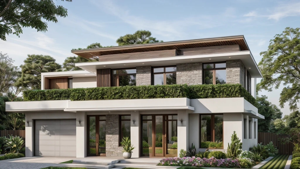 ((best quality)), ((masterpiece)), (detailed), perfect face, ((Masterpiece)), (best quality), (ultras Realistic), 8k, Raw photo, a rendering of a modern house with vietnamese roof anh brick yard , realistic garden, contemporary house, exterior design, wide establishing shot, modern house, in style of simplified realism, concept house, realistic building, front elevation view, wide angle exterior 2022, inter dimensional villa, building facing, sharp focus ilustration hq, modern style, realistic establishing shot, concept house, wide angle exterior 2022, precise architectural rendering, inter dimensional villa, award-winning render, front-view, mid-view, detailed rendering, architectural render, architecture render, modern house, architectural visualization, realistic architecture, insanely detailed rendering, exterior , trees landscape, sky wood paneled ceiling, a rendering of a modern house with a garden, precise architectural rendering, high quality rendering, award-winning render, professional render, beautiful 3 d rendering, beautiful rendering, architectural rendering, a photorealistic rendering, luxcore render, stunning render, an award winning digital render, beautiful rendered, high-quality render, architectural 3 d render, artistic render, a view of a garden with lots of flowers and plants, in a cottagecore flower garden, cottagecore flower garden, lush flowery outdoors, garden with flowers, flower garden summer morning, lots of plants and flowers, lush garden surroundings, lush chic garden, with a french garden, lush plants and flowers, home and garden, garden at home, homes and gardens, permaculture, with a garden, sustainable architecture, gardening, green house, homes and garden magazine, beautiful house on a forest path, vegetal architecture, a rendering of a modern house with a small balcony and a bancony , precise architectural rendering, modern house, contemporary house, concept house, street,