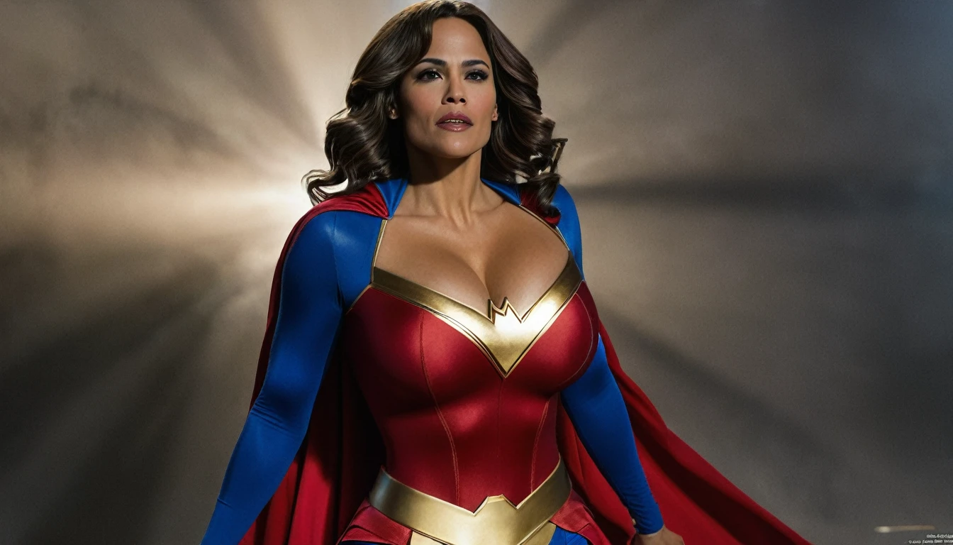 super breasts; Paula Patton Supergirl 1970s DC Comicis costume; ; HD. Photograph, ((realism)), extremely high quality RAW photograph, ultra detailed photograph, sharp focus, high resolution, (detailed skin:1,3),high quality, film grain, Fujifilm XT3,Highly Detailed, movie, (Cinematic Photo:1.3) of (Realistic:1.3). Super breasts.
