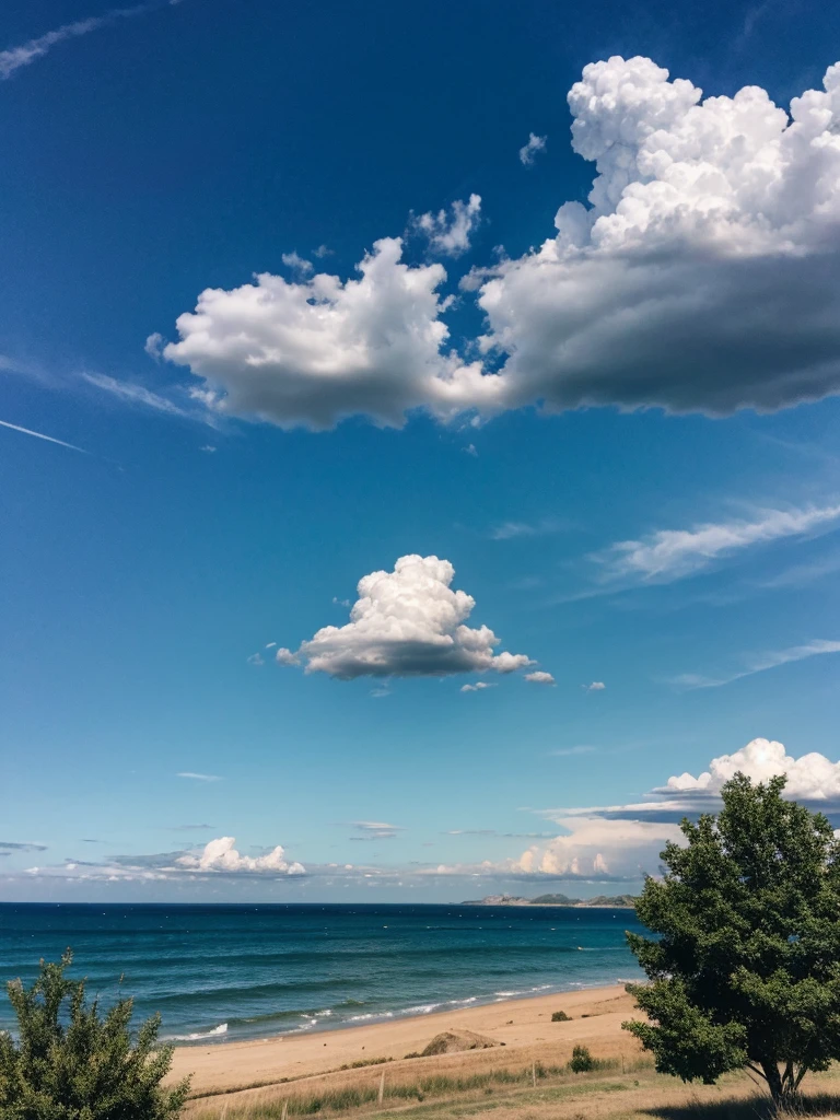 Only blue sky，No Cloud，No characters，
