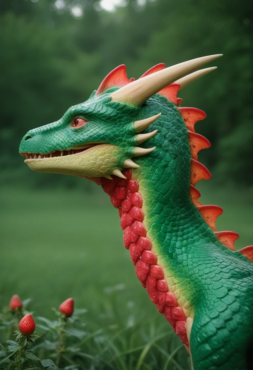 score_9, score_8_up, score_7_up, source_photo, (photography, realistic:1.4), cinematic, depth of field, bokeh, best quality BREAK
1dragon, solo, fantasy creature, mutation, side profile, mysterious, strawberry theme, dragon with strawberry scales, vibrant colors, lush strawberry fields, magical atmosphere, whimsical, intense gaze, sparkling details