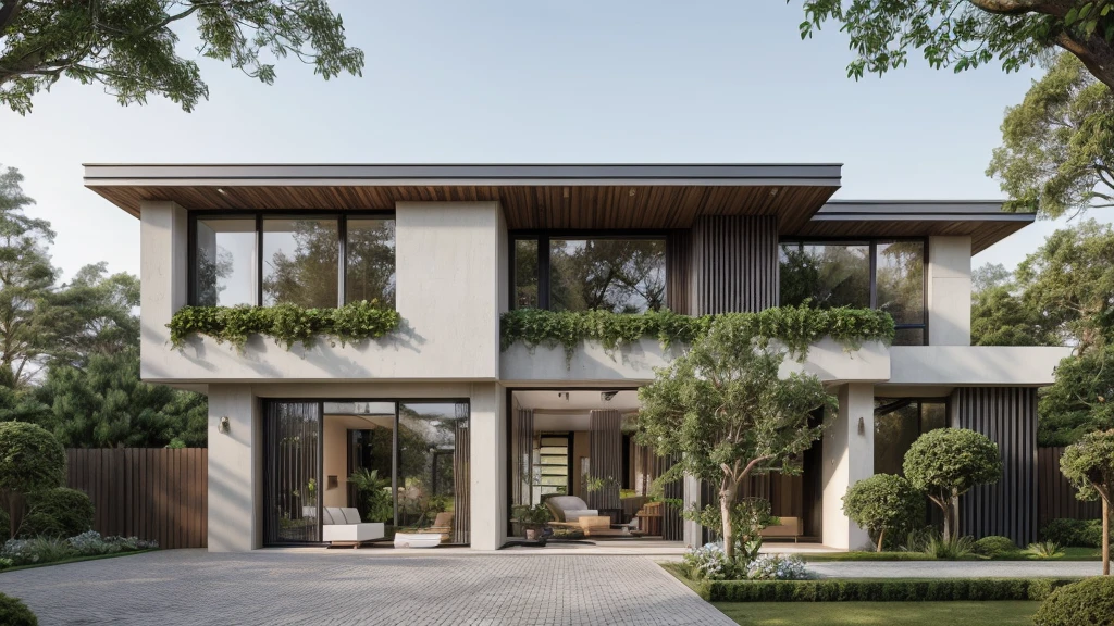 ((best quality)), ((masterpiece)), (detailed), perfect face, ((Masterpiece)), (best quality), (ultras Realistic), 8k, Raw photo, a rendering of a modern house with vietnamese roof anh brick yard , realistic garden, contemporary house, exterior design, wide establishing shot, modern house, in style of simplified realism, concept house, realistic building, front elevation view, wide angle exterior 2022, inter dimensional villa, building facing, sharp focus ilustration hq, modern style, realistic establishing shot, concept house, wide angle exterior 2022, precise architectural rendering, inter dimensional villa, award-winning render, front-view, mid-view, detailed rendering, architectural render, architecture render, modern house, architectural visualization, realistic architecture, insanely detailed rendering, exterior , trees landscape, sky wood paneled ceiling, a rendering of a modern house with a garden, precise architectural rendering, high quality rendering, award-winning render, professional render, beautiful 3 d rendering, beautiful rendering, architectural rendering, a photorealistic rendering, luxcore render, stunning render, an award winning digital render, beautiful rendered, high-quality render, architectural 3 d render, artistic render, a view of a garden with lots of flowers and plants, in a cottagecore flower garden, cottagecore flower garden, lush flowery outdoors, garden with flowers, flower garden summer morning, lots of plants and flowers, lush garden surroundings, lush chic garden, with a french garden, lush plants and flowers, home and garden, garden at home, homes and gardens, permaculture, with a garden, sustainable architecture, gardening, green house, homes and garden magazine, beautiful house on a forest path, vegetal architecture, a rendering of a modern house with a small balcony and a bancony , precise architectural rendering, modern house, contemporary house, concept house, street,