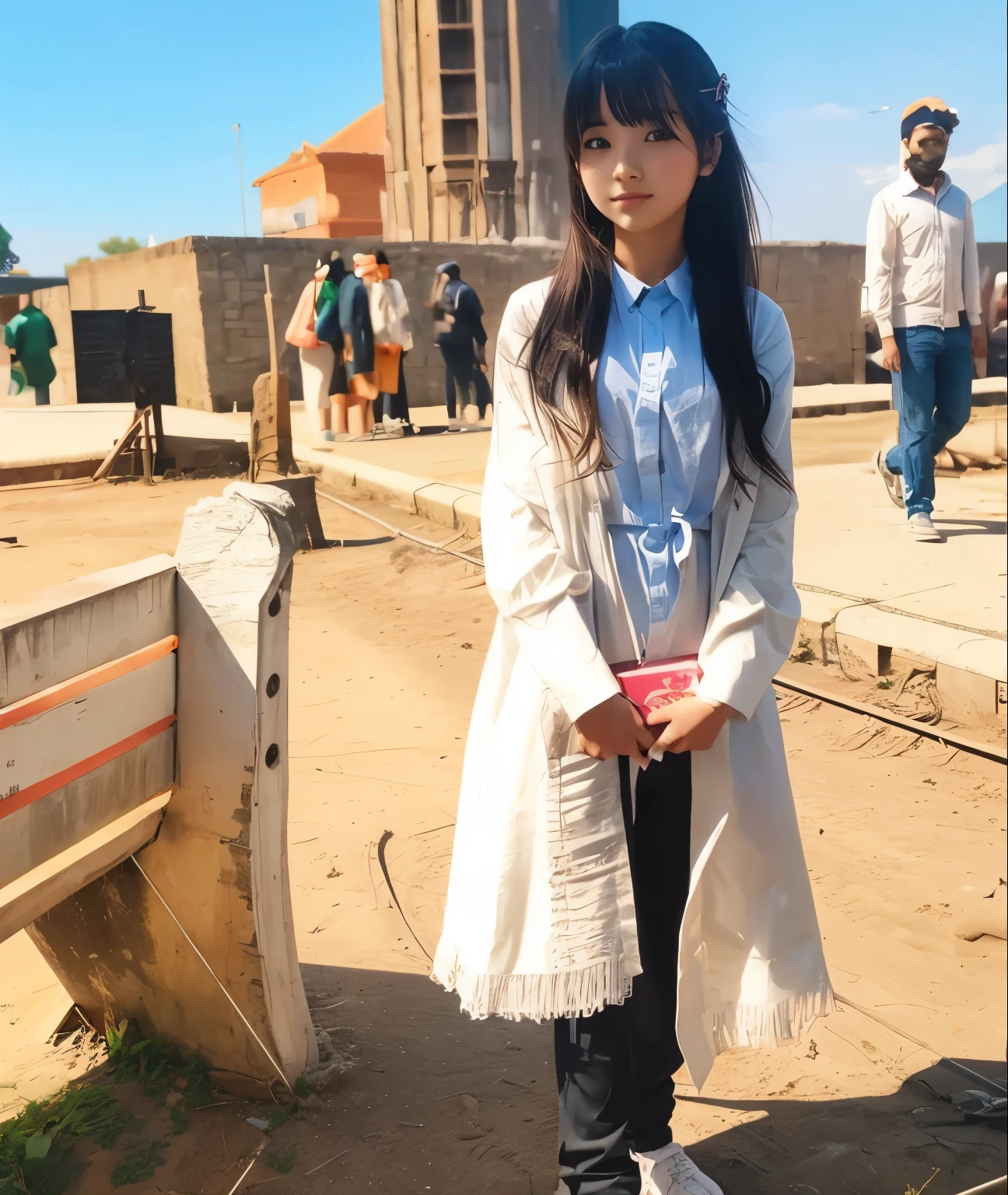 Convert this Girl in a anime girl