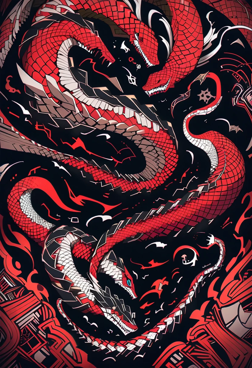 Ouroboros,Embroidered snake
