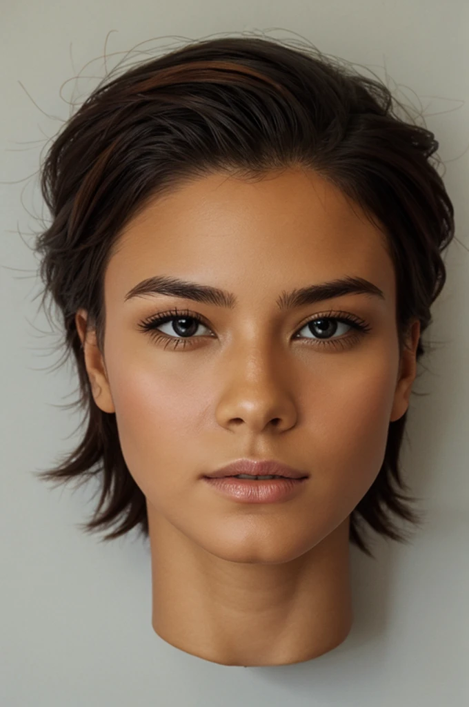 head of'artwork, best quality, (photorealistic:1.4), Tout le corps, photo d'a pretty woman, maigre, slender waist, mediuml breasts, Big eyes, blond hair, coiffure tresses en boîte, a research station, under the breasts cutout dress, under the breasts,