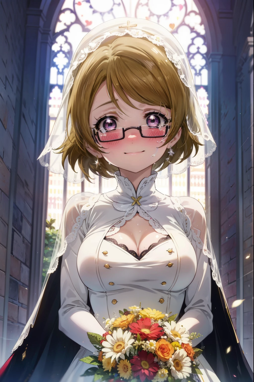 happy smile, smile, Close your mouth,Purple eyes,Black-rimmed glasses,Tears stream down her face,Tears of joy,I cry a lot,