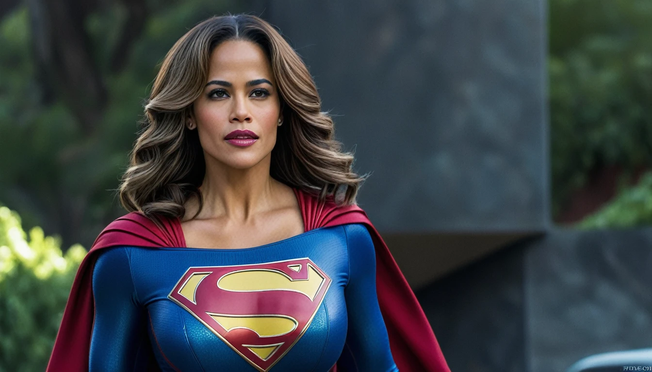 super breasts; Paula Patton Supergirl 1984s movie costume;  HD. Photograph, ((realism)), extremely high quality RAW photograph, ultra detailed photograph, sharp focus, high resolution, (detailed skin:1,3),high quality, film grain, Fujifilm XT3,Highly Detailed, movie, (Cinematic Photo:1.3) of (Realistic:1.3). Super breasts.