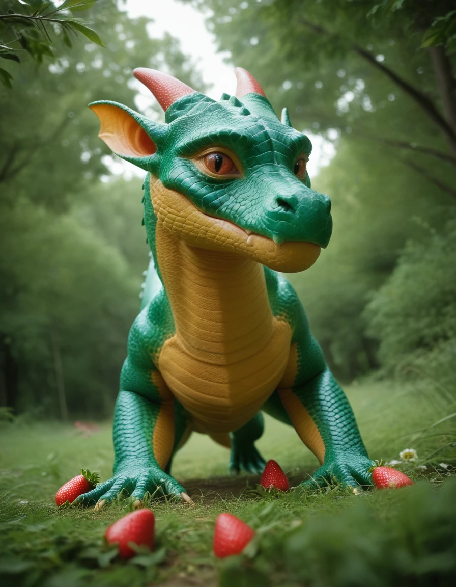score_9, score_8_up, score_7_up, source_photo, (photography, realistic:1.4), cinematic, depth of field, bokeh, best quality BREAK
1dragon, solo, fantasy creature, mutation, low angle, mysterious, strawberry theme, dragon with strawberry scales, vibrant colors, lush strawberry fields, magical atmosphere, whimsical, intense gaze, sparkling details