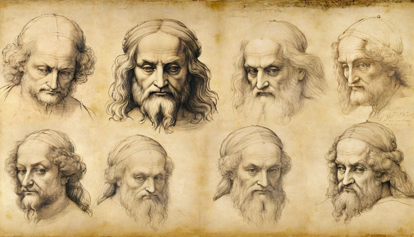 elice sketches, Leonardo da Vinci