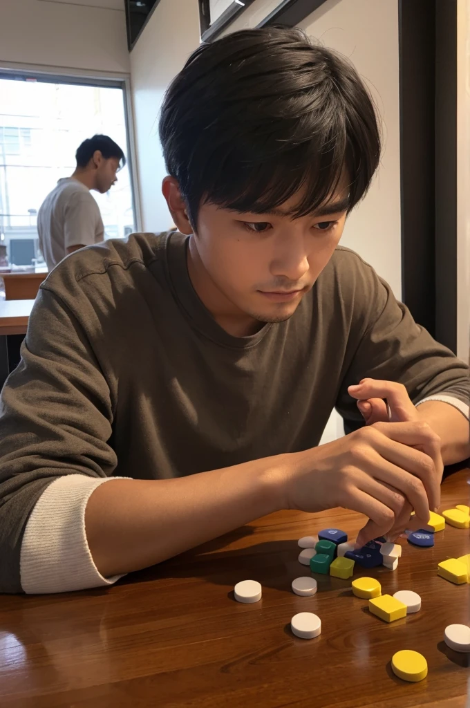 Man playing a game