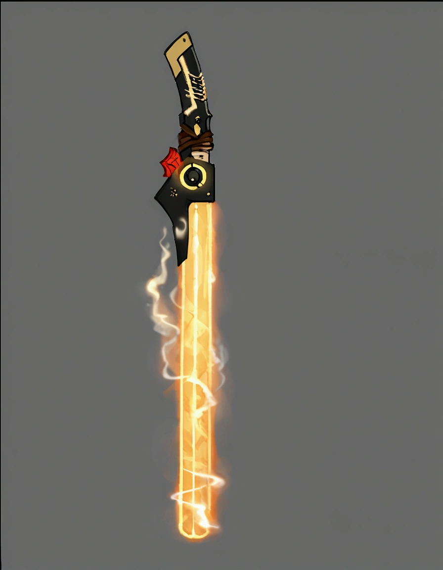 There is a cartoon sword,There are a lot of lights on it, sci-fi sword, Flaming Sword, Tech Legend Sword, Sword weapons, flaming katana, Weapon Design, giant glowing neon ax, Lightning Arc Plasma, Sword Design, Weapon concept art, realistic lance, fire staff, Lightsaber, Sci-fi weapons, Glowing sword, Wielding a futuristic sword