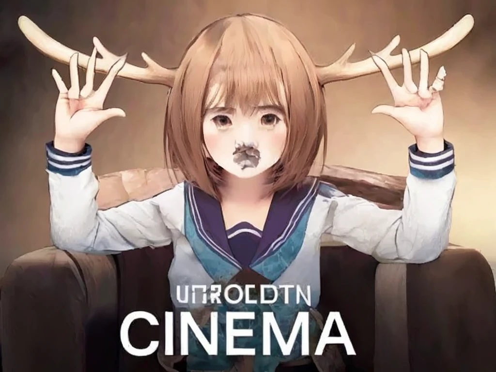 1girl, head with deer antlers, Japanese , realistic, ultra detail