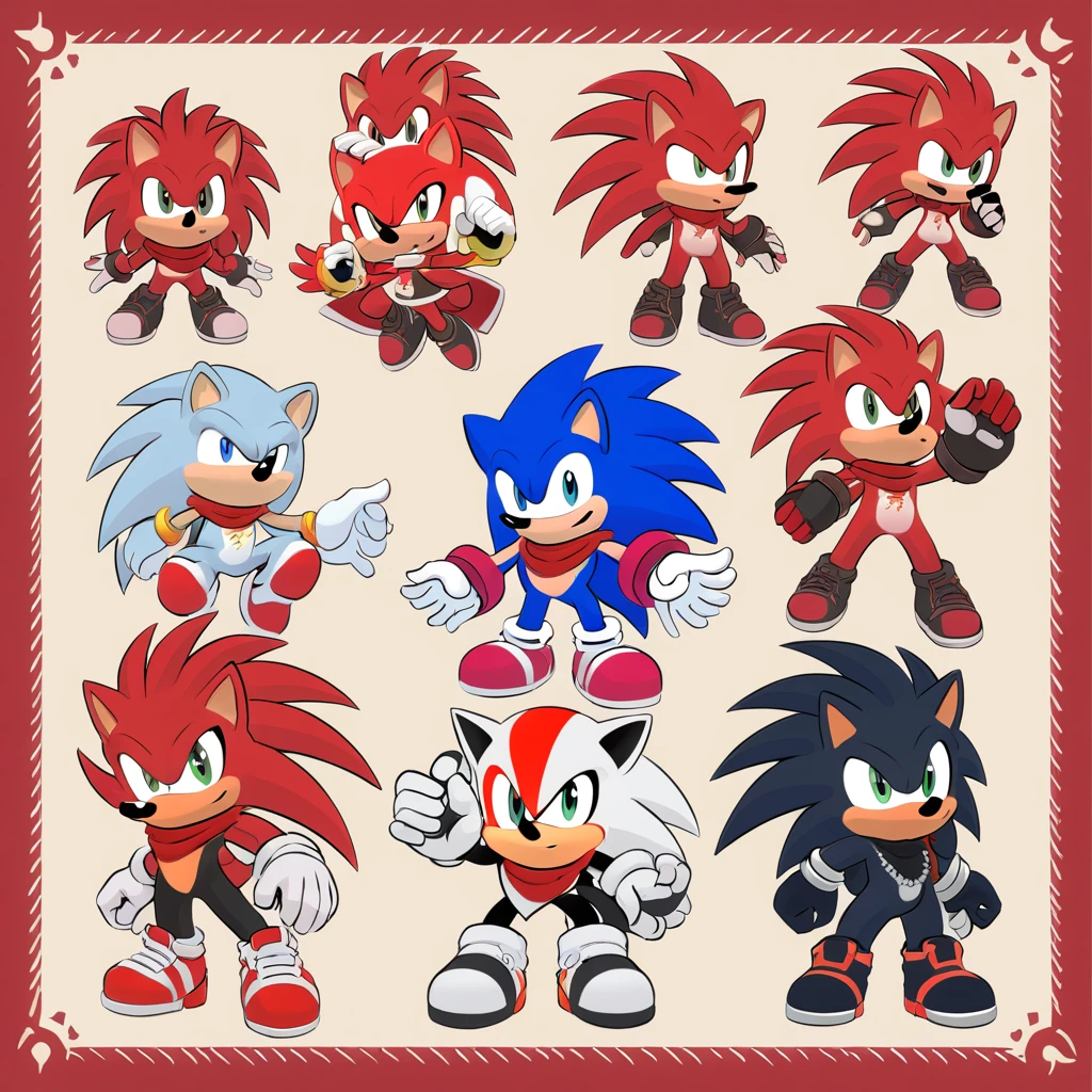 The Bloodsail Crew in hedgehog art style 