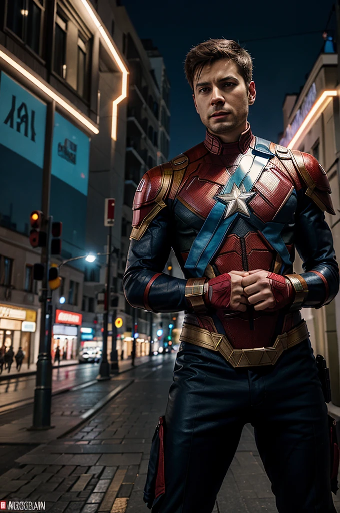 illustration of Marvel characters in Russian cities