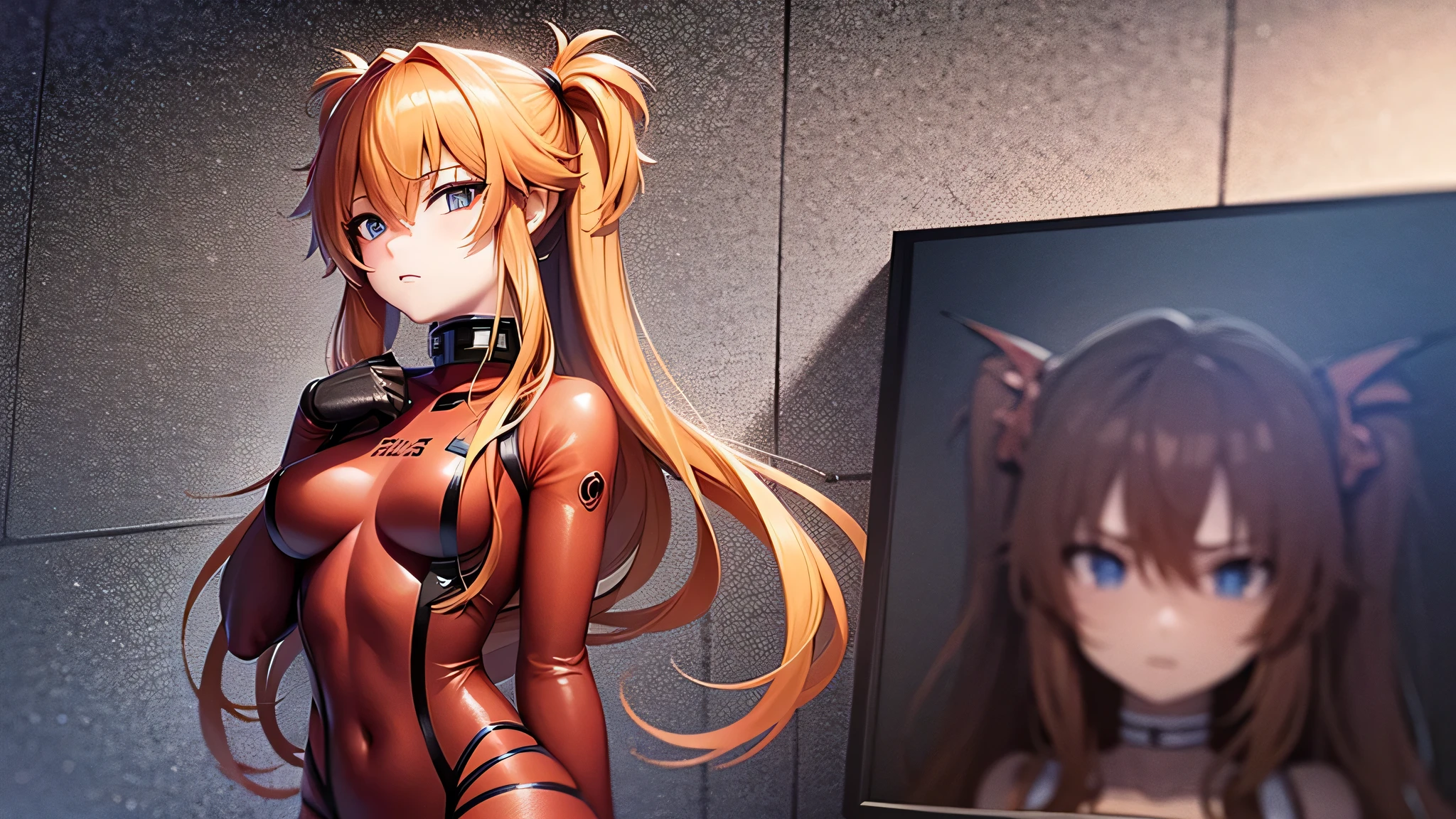 Chica anime vestida de rojo y negro posando con las manos en las caderas., zenkai de cuerpo completo! Asuka suit, Asuka, Asuka suit under clothes!, Asuka langley, Asuka langley sohryu, Asuka langley souryuu, Asuka langley soryu, beautiful Asuka from evangelion, Asuka from evangelion, wallpaper asuka