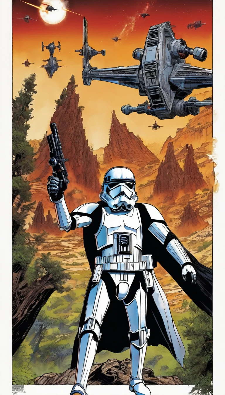 Star wars:
Cengizhan could remember his father’s cool hands, who held him, the fear in his eyes. But it was all in vain. Blaster fire penetrated the trees and people fell in rows. The smell of burnt flesh and ozone-rich air filled the scene. In a desperate attempt, to save his , Cengizhan's father took him to a nearby cave. "Hide here, my boy. Don't come out, until it is safe", he whispered, before he disappeared.