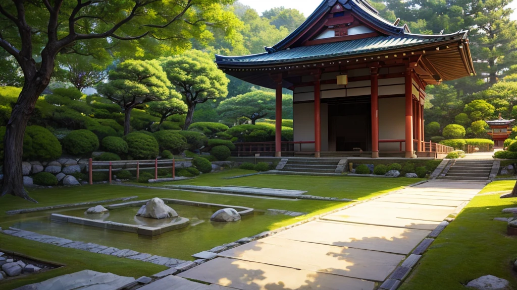Ryoanji Temple Garden　Dry Landscape　Shishiodoshi