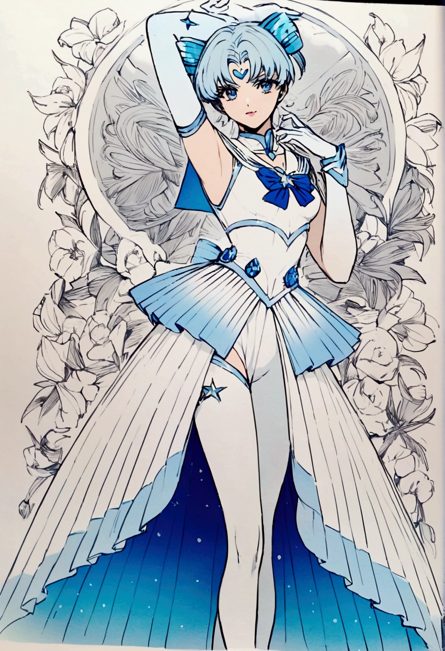 Create the new sailor mercury with her new dress and powers