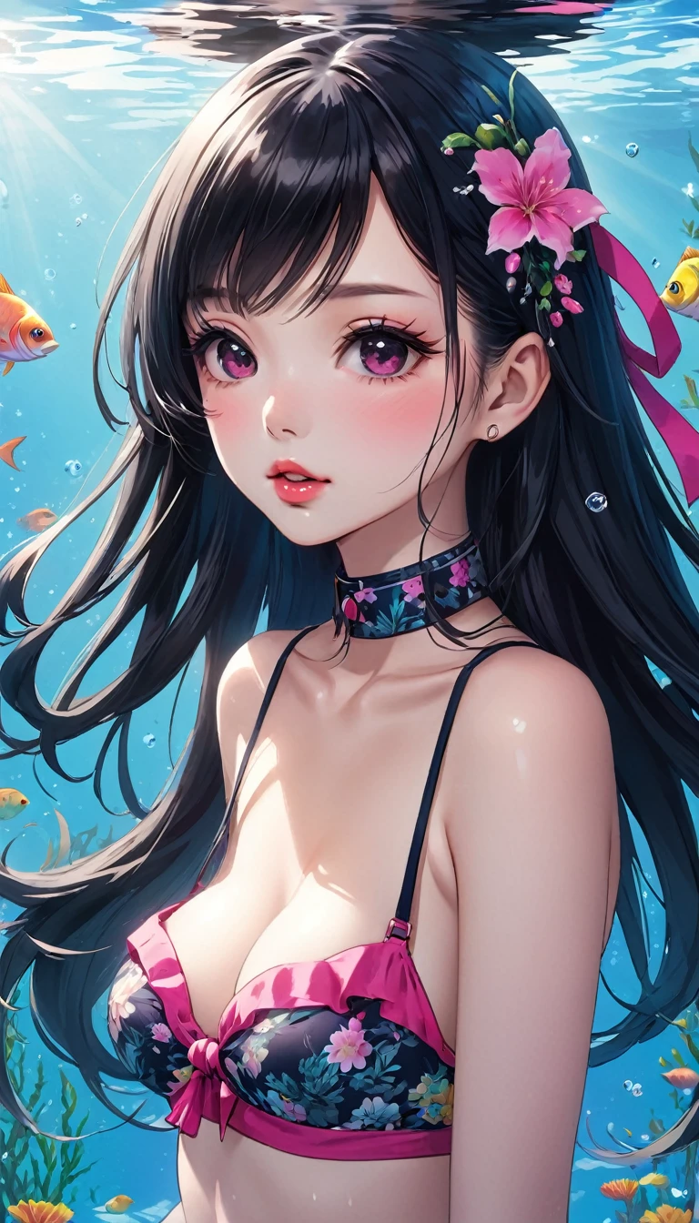 {{{{{16k}}}}}, {{{{{Unique atmosphere in the middle of the transition from girl to sexy woman, transforming a Japanese girl with a cutely pussy into her facial rank to the SSS rank of top-notch pretty actresses, She's in a cylindrical aquarium filled with female hormone fluid with a control panel that allows her to change the shape and appearance and personality of the girl inside at will, Ambush her every night and fuck her through the night, When the control slider under the aquarium was adjusted to purity, her appearance changed to cute and innocent, She was a but after four years of being raped while being injected with beauty-enhancing hormones every day she grew into a 16-year-old that she had an erotic fetish for lips and necks and waistlines, she was being raped and clearer the nip line from underbust to hips, She had a pretty face like an idol but as she grew up, she became beautiful like an actress, Her too-beautiful rounded tits wrapped in her separates flower pattern swimsuit, Her hair is replaced by a bang long glossy very Straight black hair with ribbon, The growing body is reproduced with sex-loving, thick vivid lips, Her gasps echoing through the water, She is fitted with a ribbon collar that puts people which transforms her into a cute once-in-a-millennium}}}}},{{Extremely detailed}},{{{{{integrated her head pure small, Enchanting Too thick and erotic deep pink lips, Her thickened lips shimmer with luster}}}}},{{{{{Her tattoos spread all over her body, She is tattooed with lewd flowers on her neck, arms, lower abdomen, thighs, ribbon piercings are attached all over her body}}}}}