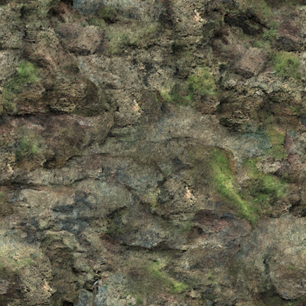 High quality, photo, seamless texture, earth hill, rock, cliff, moss