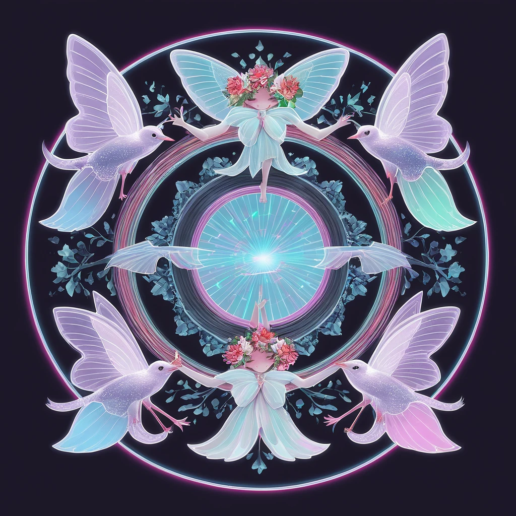 My Friends in hologram art style