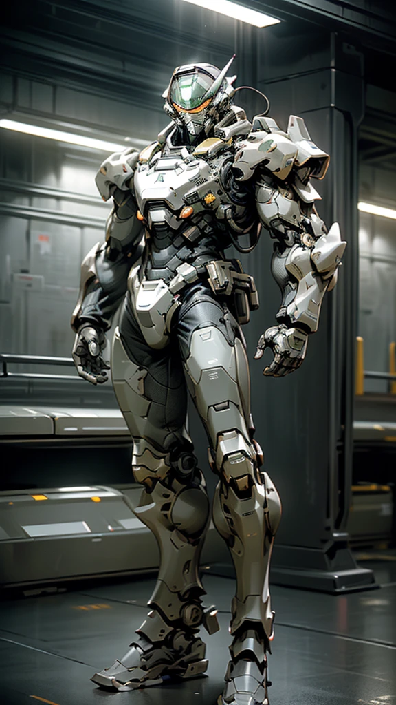 (high quality, 4K, high dynamic range) , (masterpiece, Ultra-realistic professional lighting,,Ultra-thin 8K,1 person,Full body dark gray benzene heavy armor suit,Detailed Master Chief helmet,male,It's snowing all around,ruins,End of the World,Carrying heavy objects