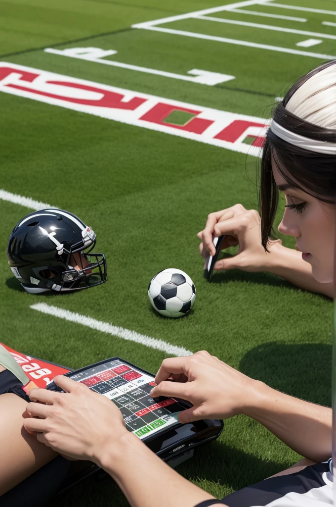 Create a Football Dlde Sports Betting Logo "PH TIPS"