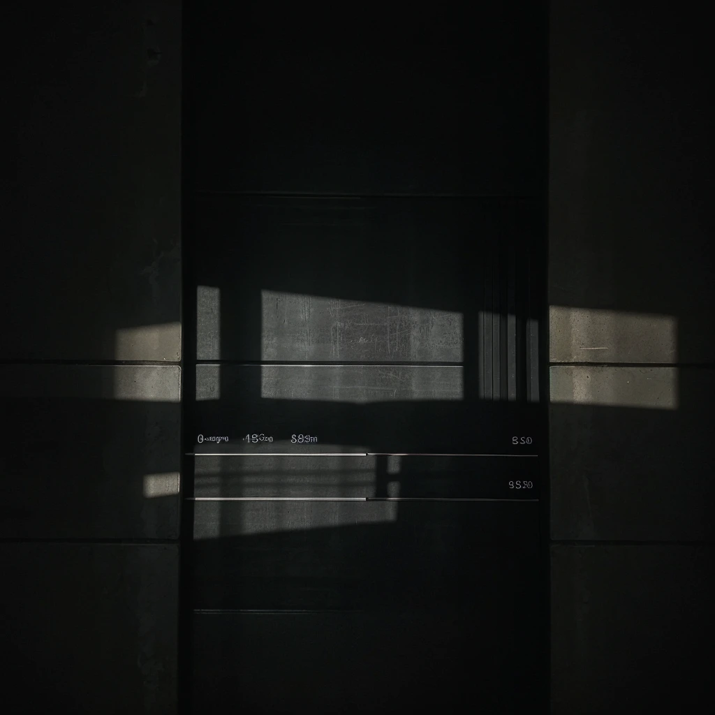 Black price chart. Grey. Shadows and cinematic. Advanced data