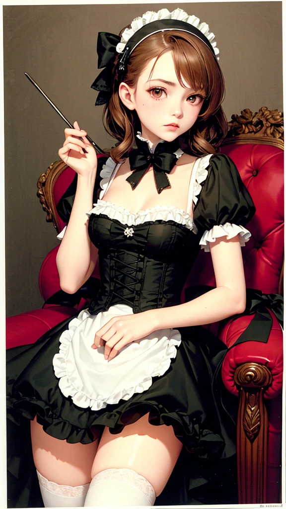 strawberry,Gothic Lolita,victorian era,Gothic ,one girl,Strawberry millefeuille,ennui,