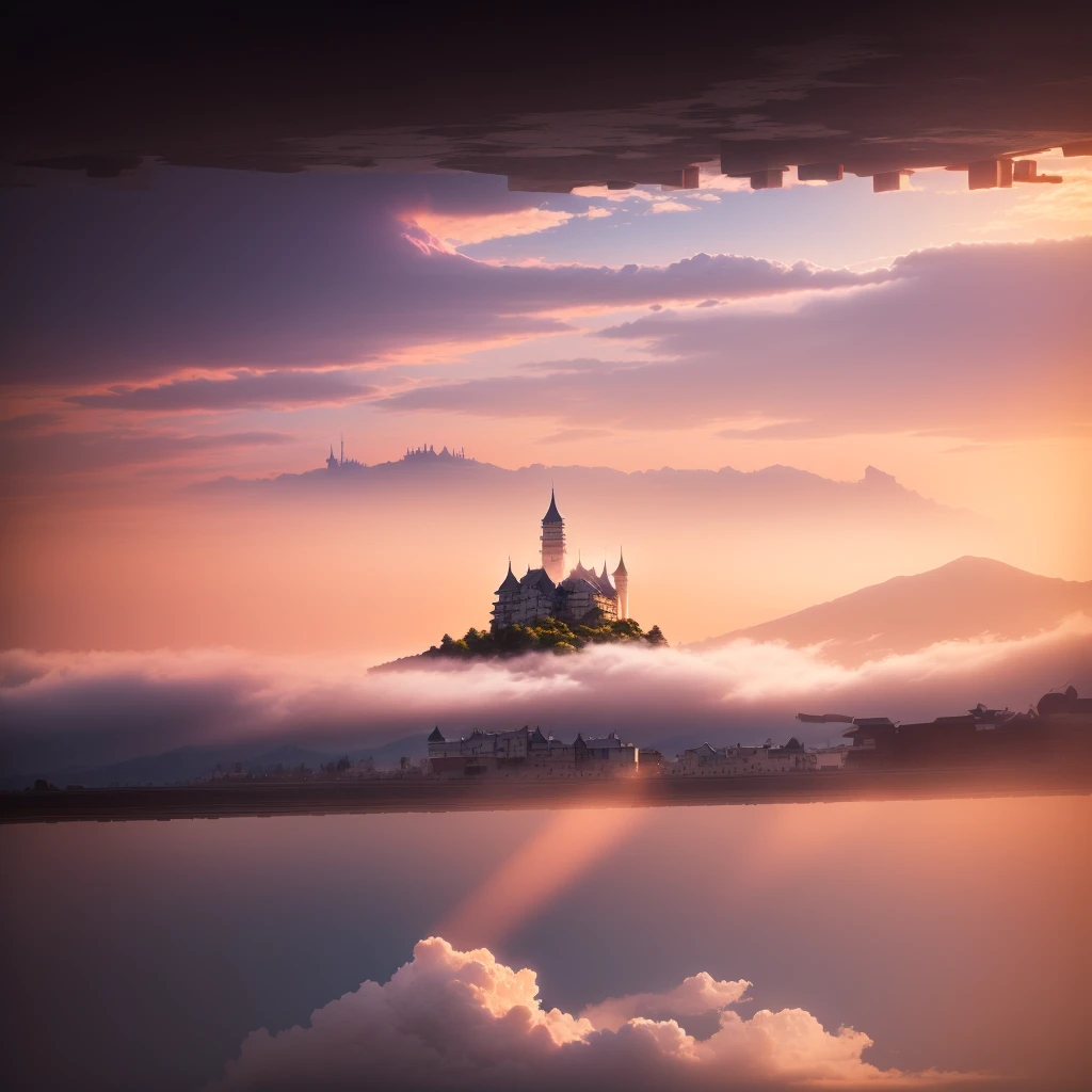 There is a large bridge over the water., distant buildings, From afar見る, From afar見える!!, view From afar, Distant Castle, Background island, Distant Castle, There is a rocky hill in the distance, From afar撃たれた, From afarの眺め, From afar, Mountain in the background,Anime Touch