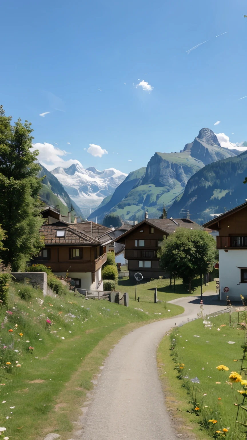 sunny day in switzerland