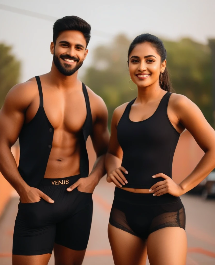 A man in Indian LUX VENUS   undervest and LUX Classio    black underwear make full body photograph black underwear with one boyfriend in undervest and were black trunk underwear