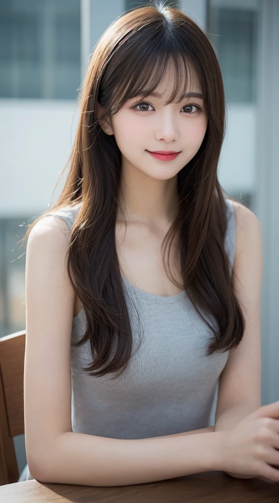 Tabletop, Highest quality, shape, Very detailed, finely, High resolution, 8k wallpaper, 完璧なダイナミックな構shape, Beautiful and exquisite,ランダムなcute髪,,Natural color lip, 20-year-old girl、cute、Always blur the background,Perfect and beautiful face,Slim face and figure,Big eyes、Putting on gal makeup,Small face,smile,Blurred Background,Elegant feminine face、Change pose randomly、Randomly change the shooting angle and position、smile、Top to bottom々Shoot from the right angle and direction、Real Photo、Raw photo、Real human skin,finely描かれた肌:1,4、Normal anatomy